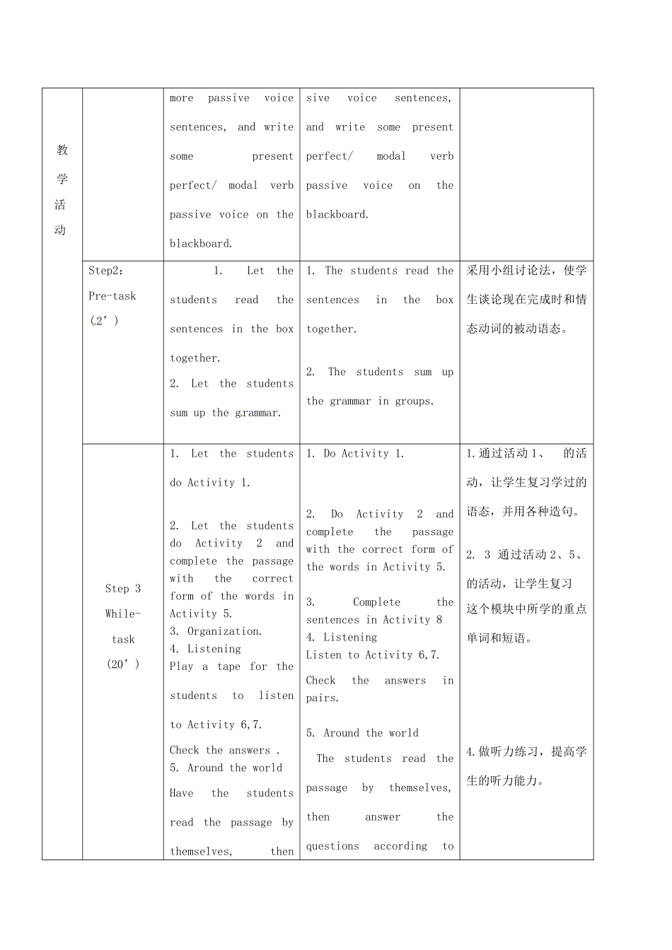 九年级英语上册 Module 4 Unit 3 Language in use教案 外研版-外研版初中九年级上册英语教案_第2页