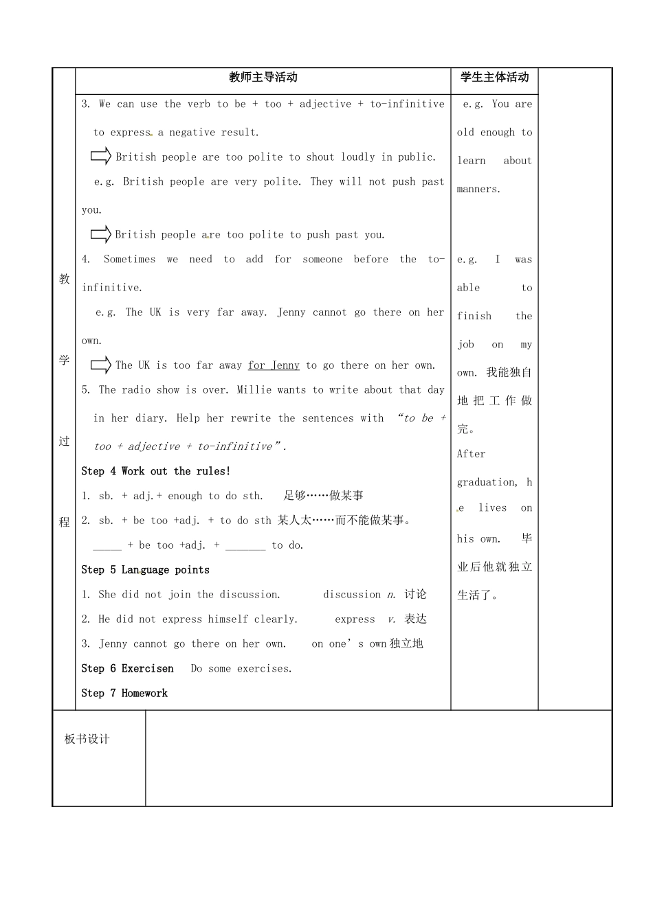 八年级英语下册 Unit 5 Good manners Grammar 1教案 （新版）牛津版-（新版）牛津版初中八年级下册英语教案_第2页