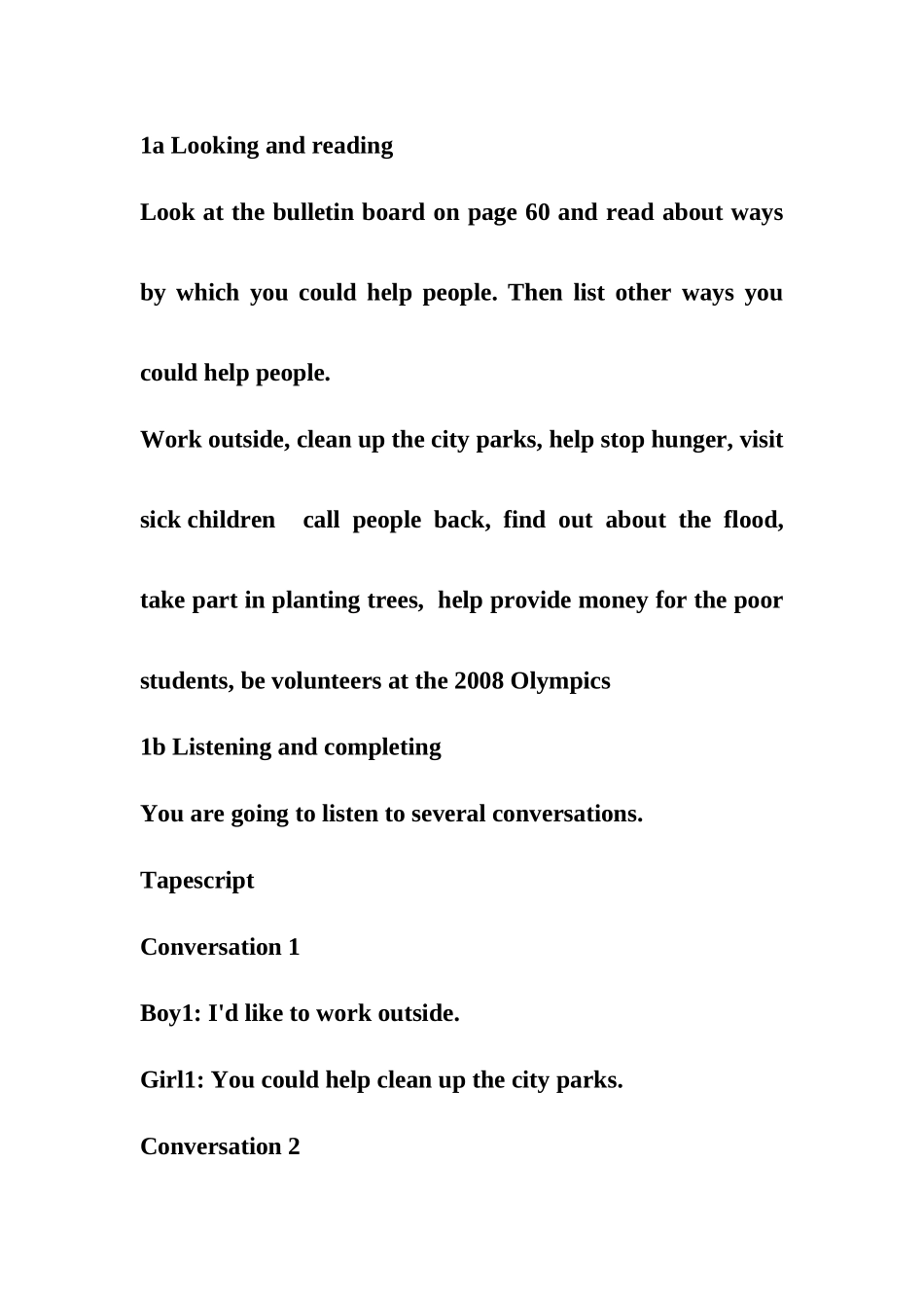 九年级英语Unit8 I'll help clean up the city parks教案 人教版 上学期_第3页