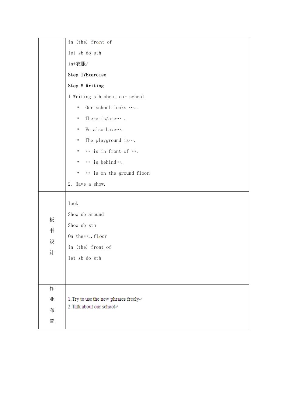 七年级英语上册 Unit 3 Welcome to our school Reading 2教案 （新版）牛津版-（新版）牛津版初中七年级上册英语教案_第2页