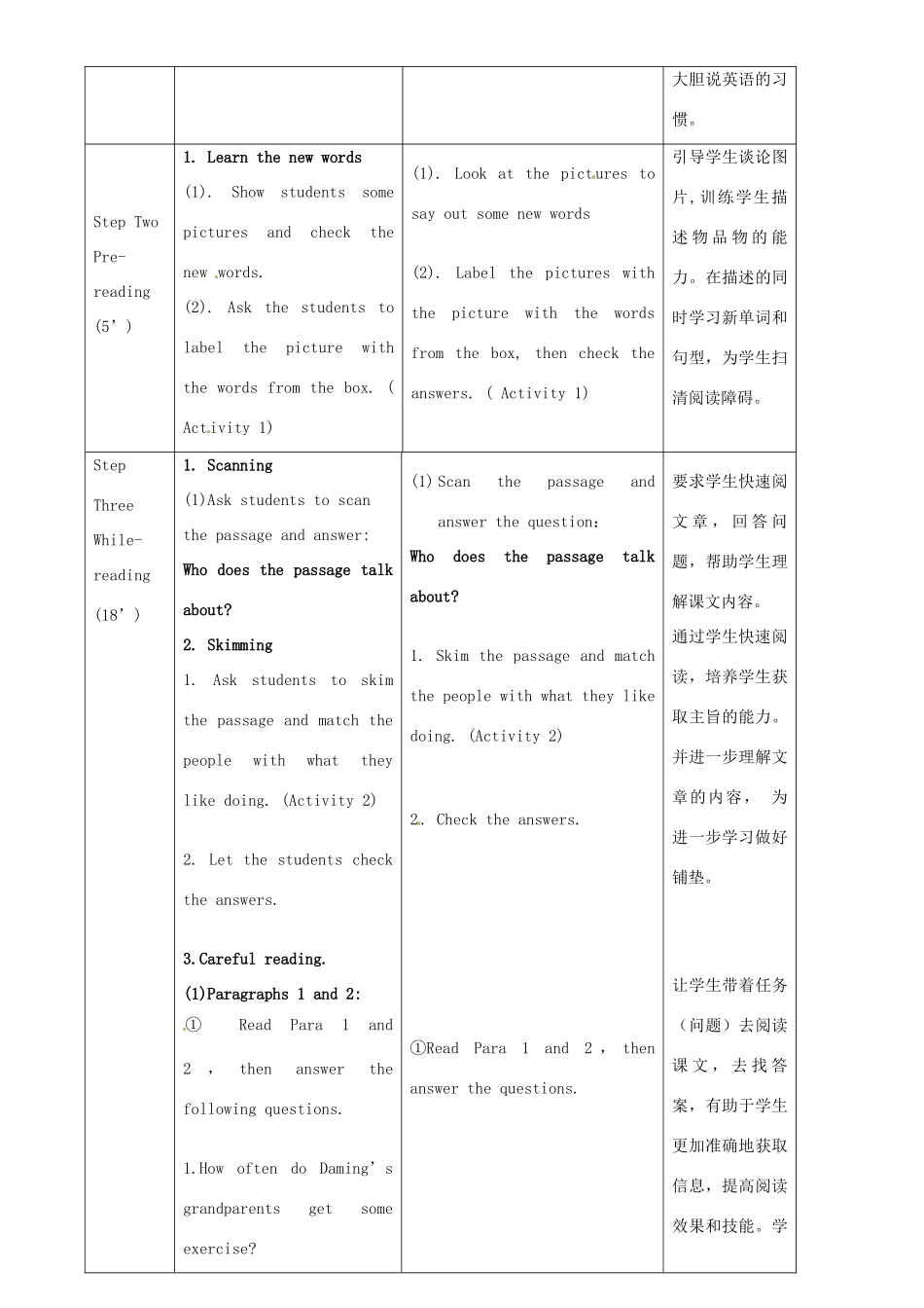 七年级英语上册 Module 8 Unit 2 She often goes to concerts教案 （新版）外研版-（新版）外研版初中七年级上册英语教案_第2页