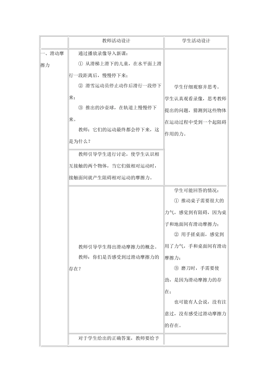 八年级物理下册 7.5 摩擦力教案 教科版-教科版初中八年级下册物理教案_第2页