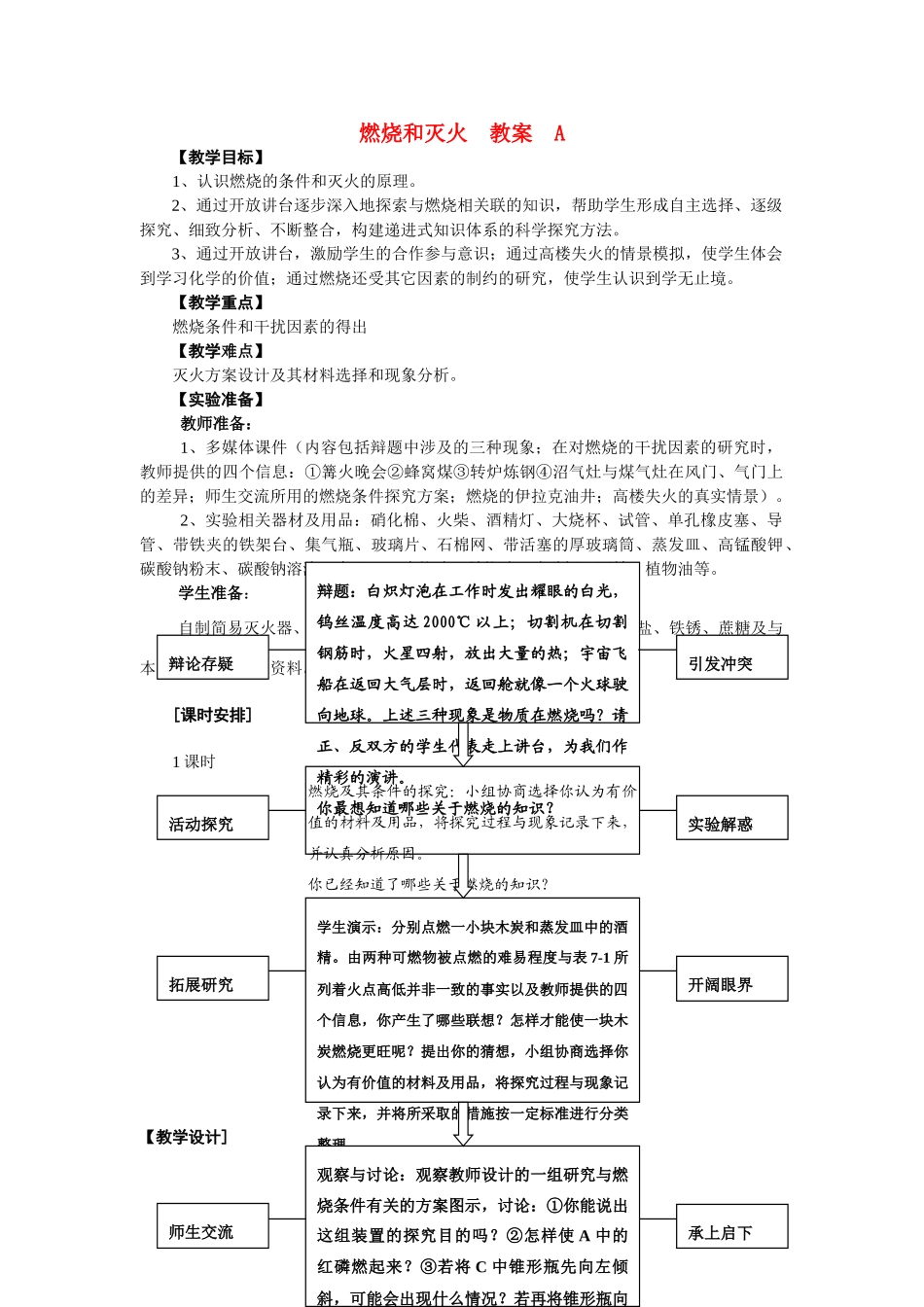 九年级化学上册专题六单元2燃烧与灭火教案(3)湘教版_第1页