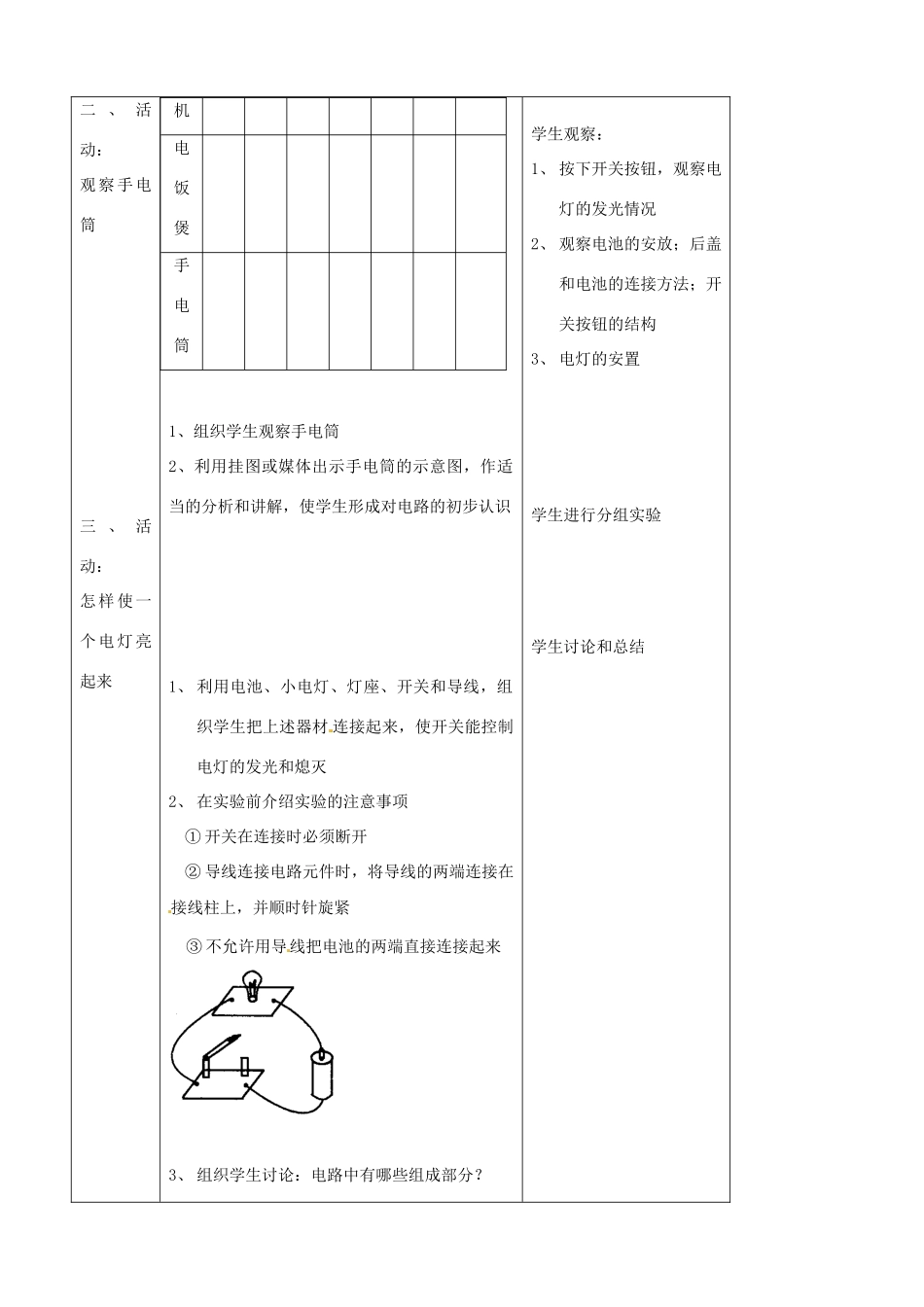 中考物理一轮复习 13.1 初识家用电器和电路教案-人教版初中九年级全册物理教案_第2页