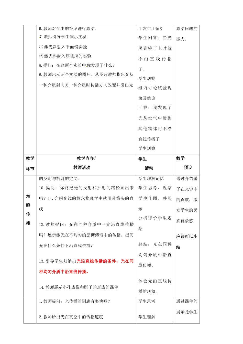 八年级物理全册《4.1 光的反射》教案 （新版）沪科版-（新版）沪科版初中八年级全册物理教案_第3页