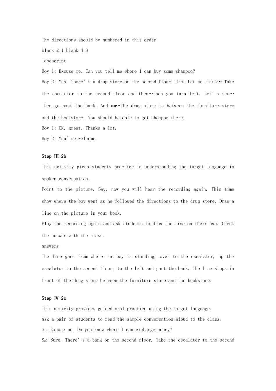 九年级英语 Unit5 Could you please tell me where the restrooms are教案6 鲁教版_第3页