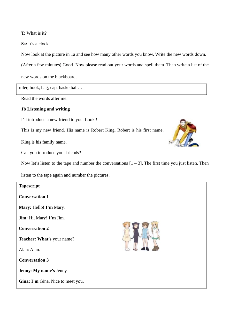 七年级英语 Unit 1 My name is Gina_第3页