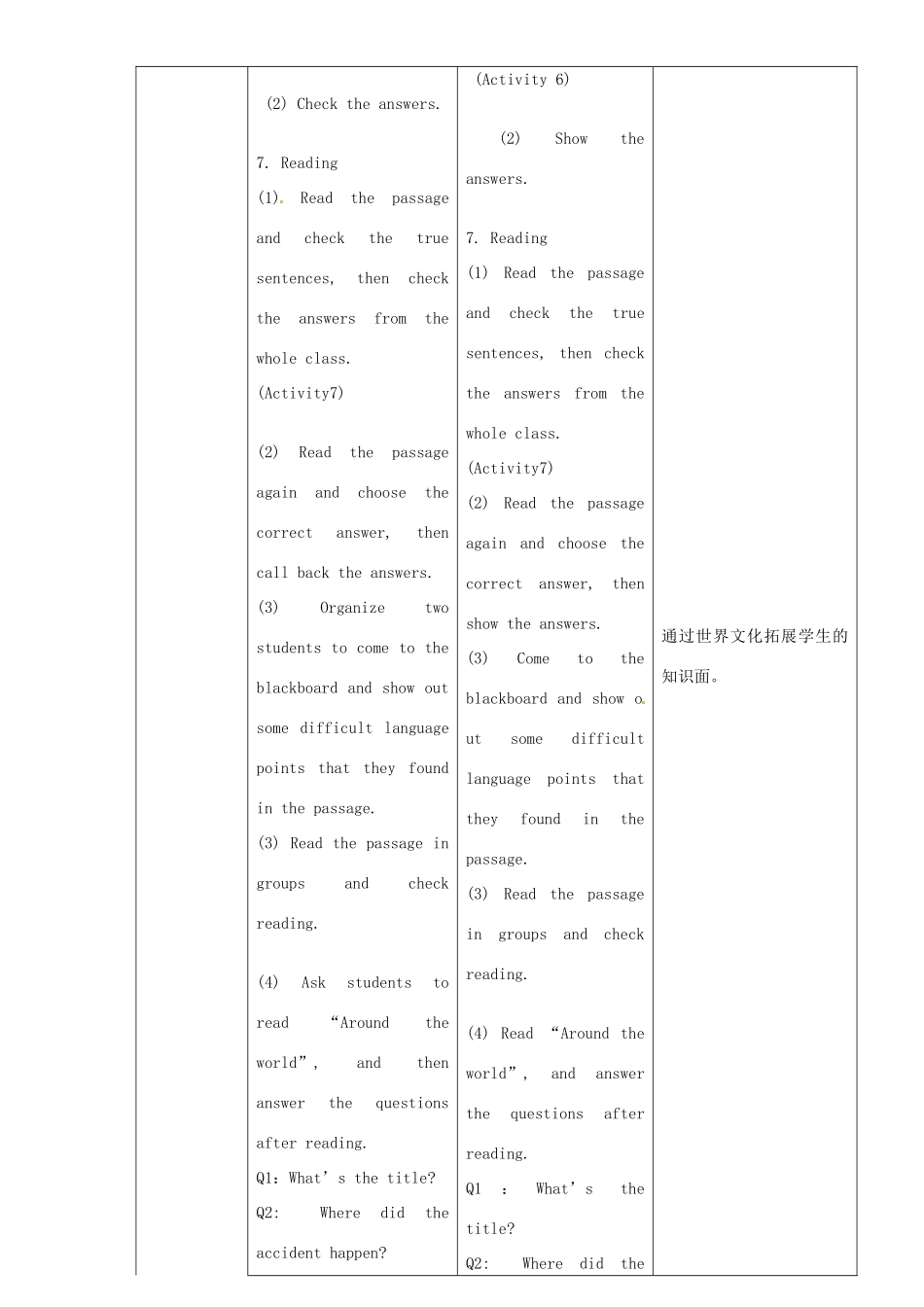 八年级英语上册 Module 8 Unit 3 Language in use教案 （新版）外研版-（新版）外研版初中八年级上册英语教案_第3页