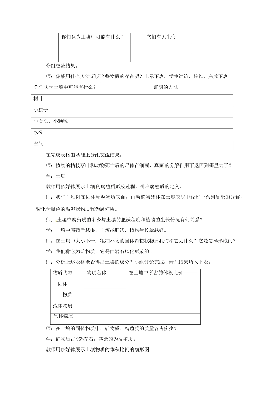 七年级科学下册 土壤的组成和利用教案 华东师大版_第2页