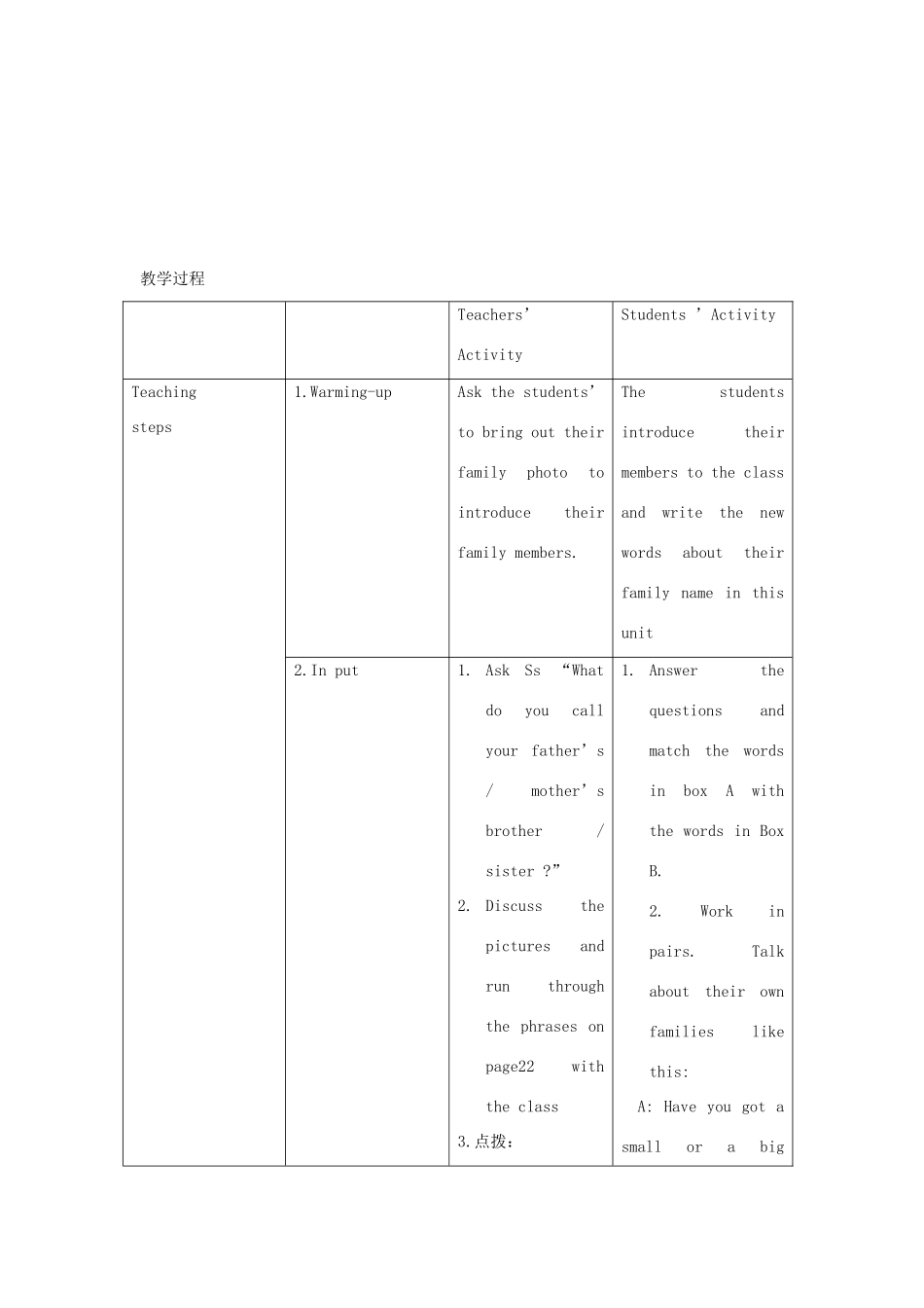 七年级英语上册 Module 4 Unit 2教学设计 外研版_第2页
