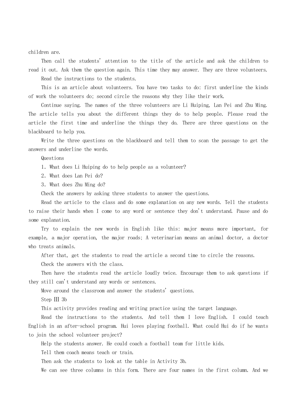 九年级英语全册 Unit 8 I'll help clean up the city parks The Third Period教案 人教新目标版_第2页