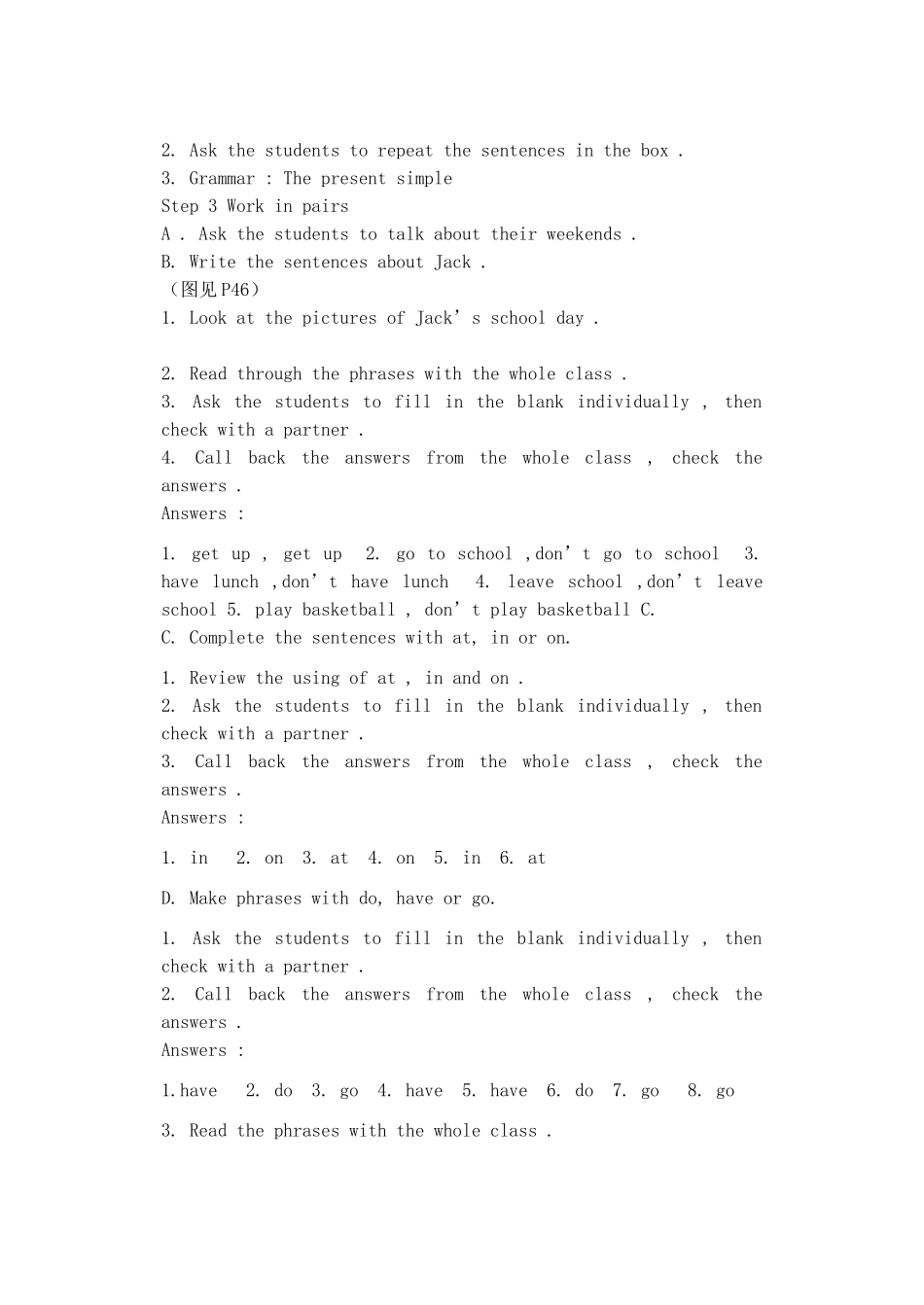 七年级英语上册 Module7 Unit3 Language in use教学设计 外研版_第2页