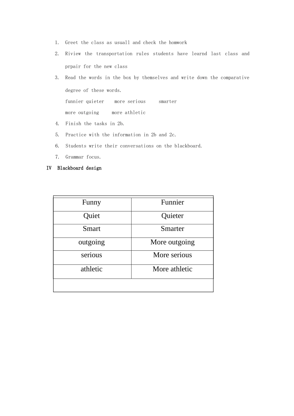 八年级英语上册 unit6The second period教案 人教新目标版_第2页
