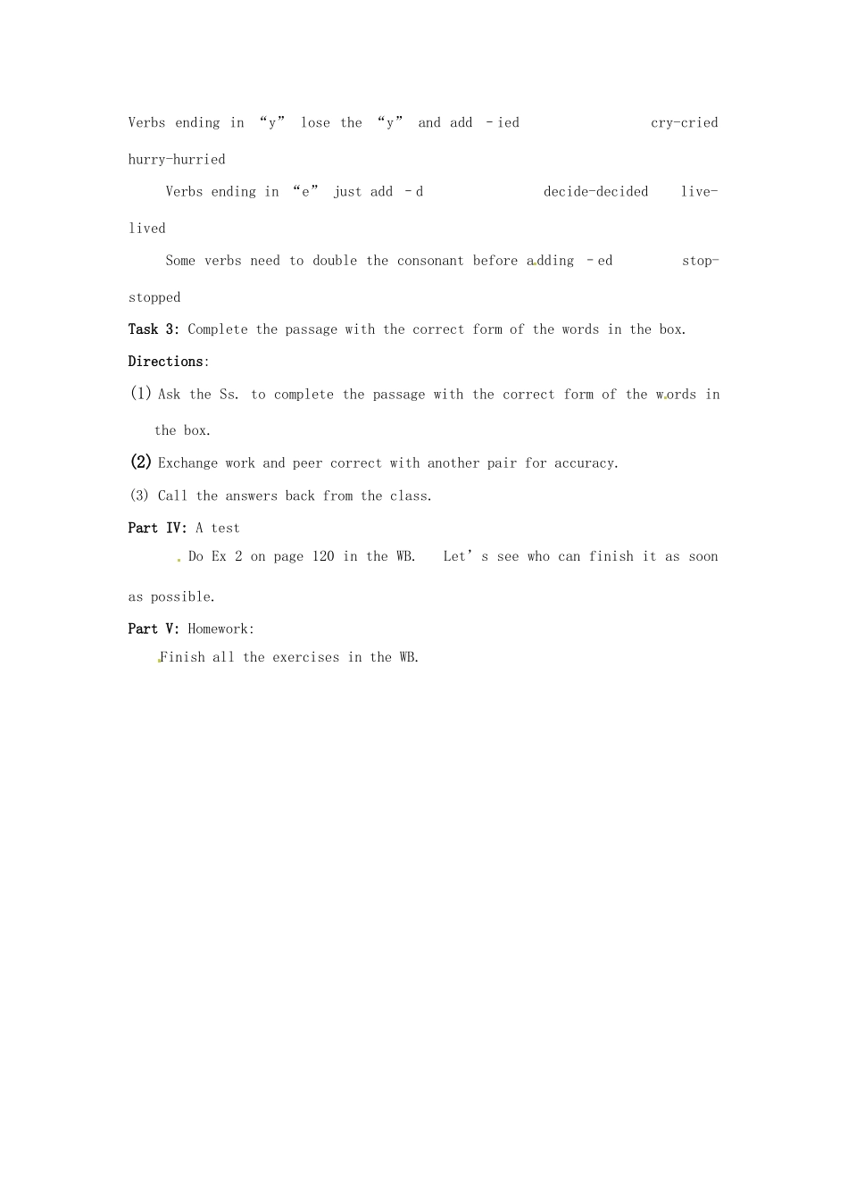 七年级英语下册 Module9 Story time Unit3 Language in use 教案 外研版_第2页