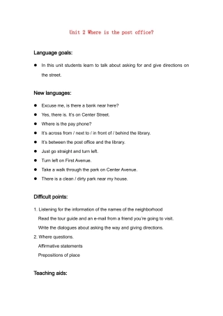 七年级英语 Unit 2  教案人教新课标版 