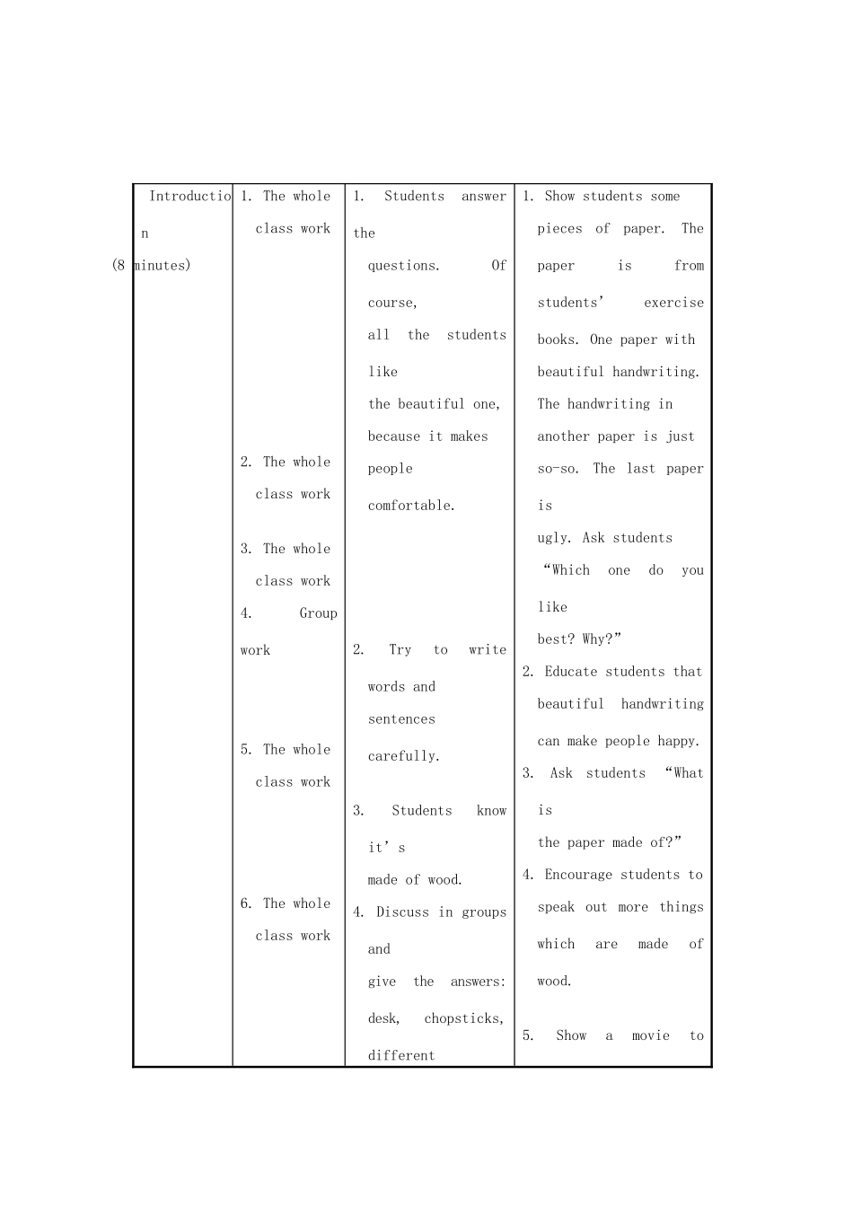 八年级英语上册 Unit 4 Our world Topic 1 Which do you like better, plants or animals Section C教案 （新版）仁爱版_第3页