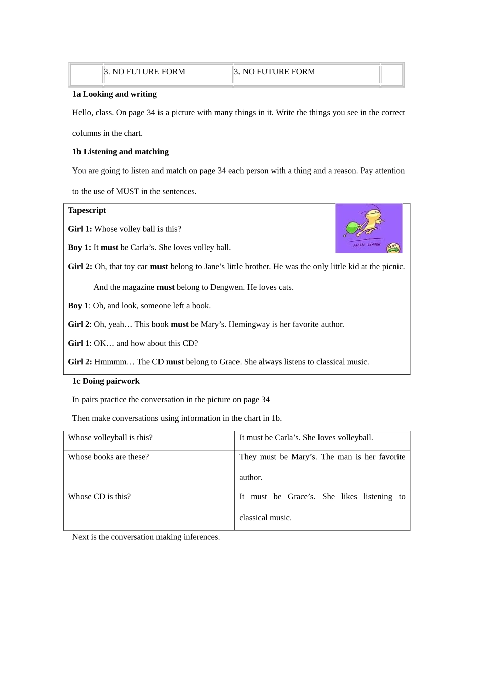 人教新目标九年级英语Unit5 It must belong to Carla全英精品教案_第2页