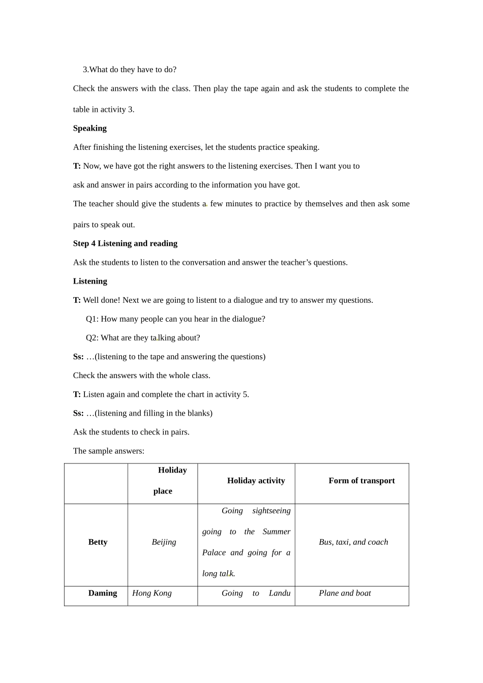九年级英语下册 Module1 Unit1 The flight was late教案 外研版_第3页