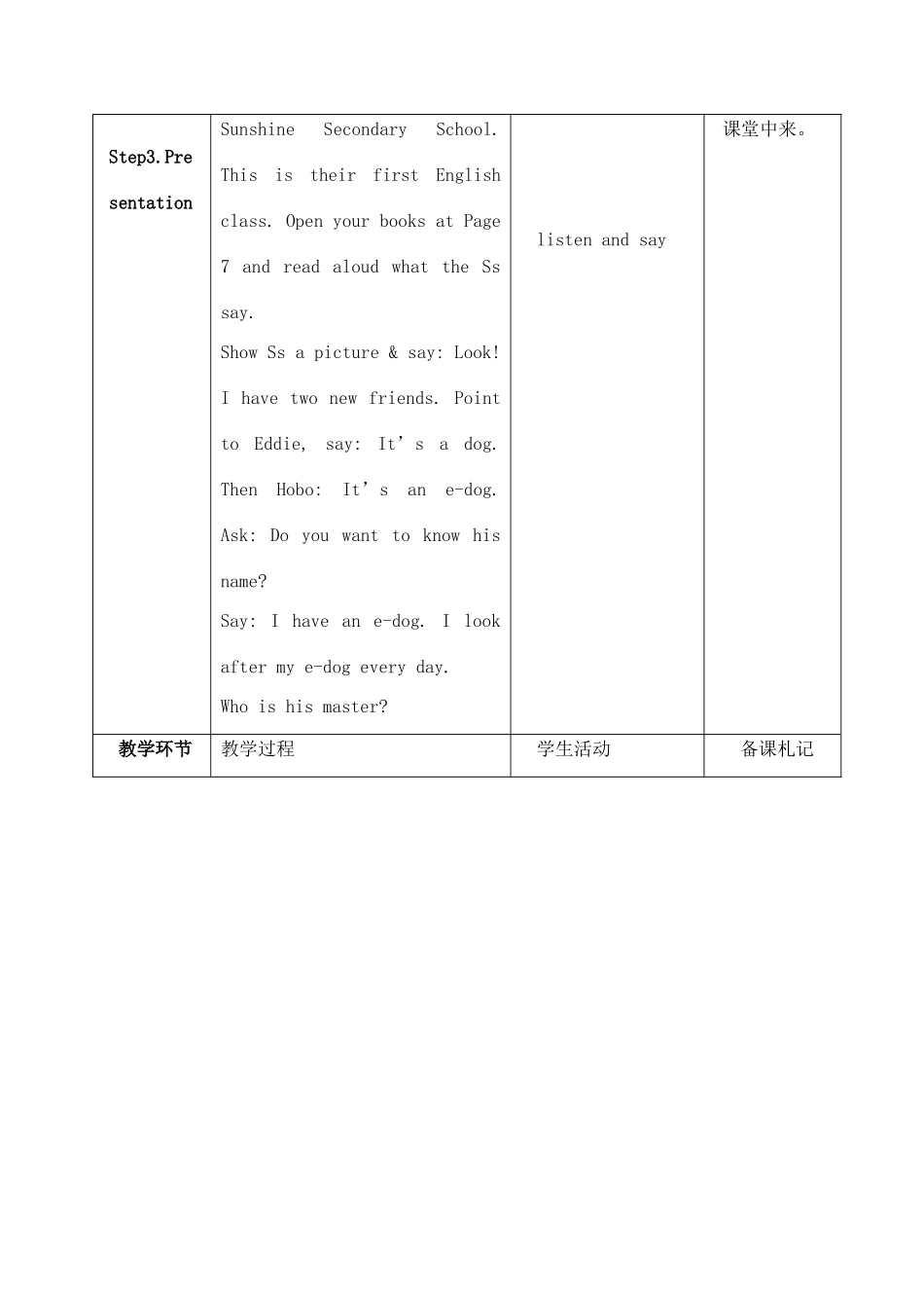 七年级英语上册 Unit1 This is me!教案 牛津版_第2页