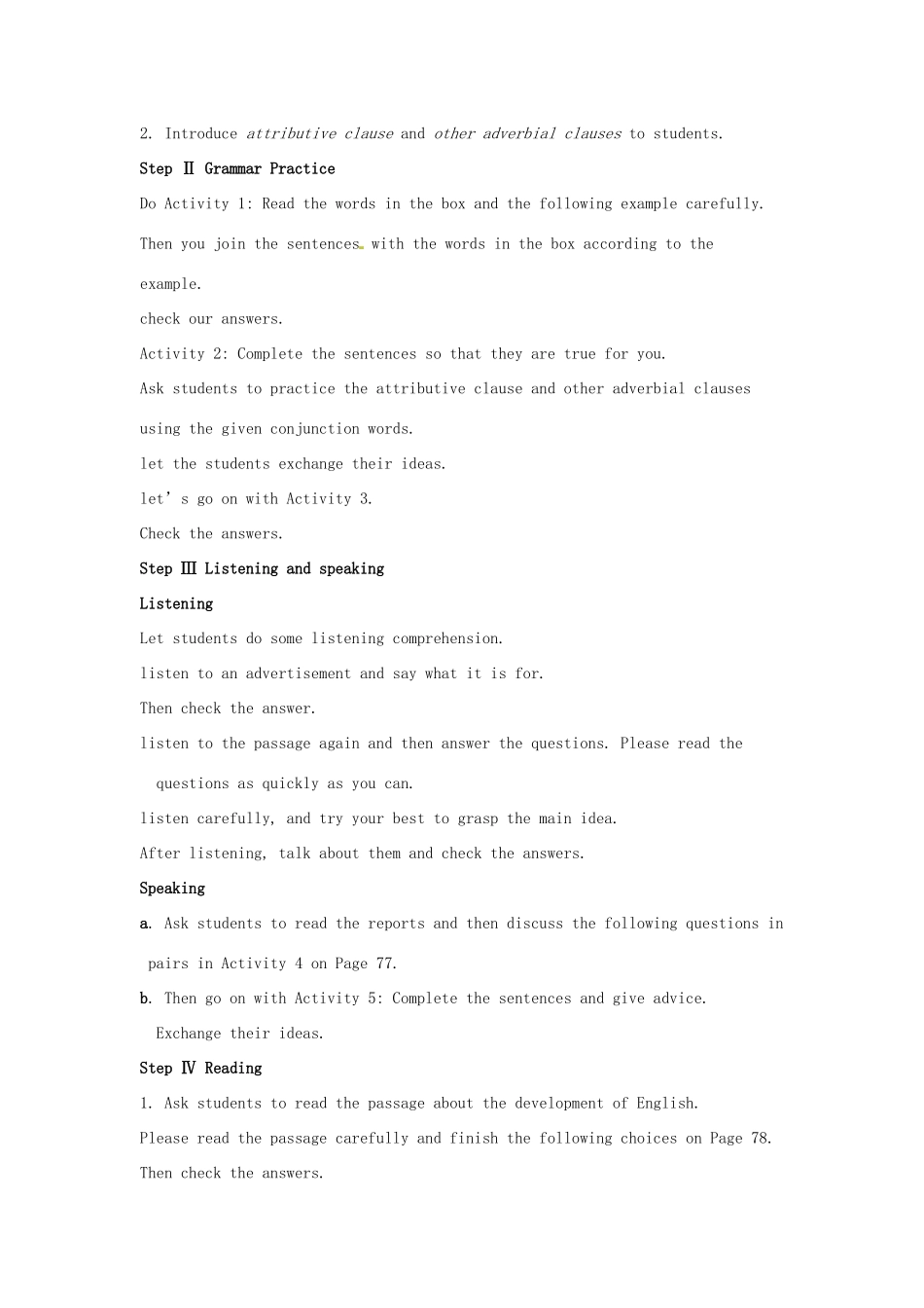 九年级英语下册 Module 9 Unit 3 Language in use教案 外研版_第2页