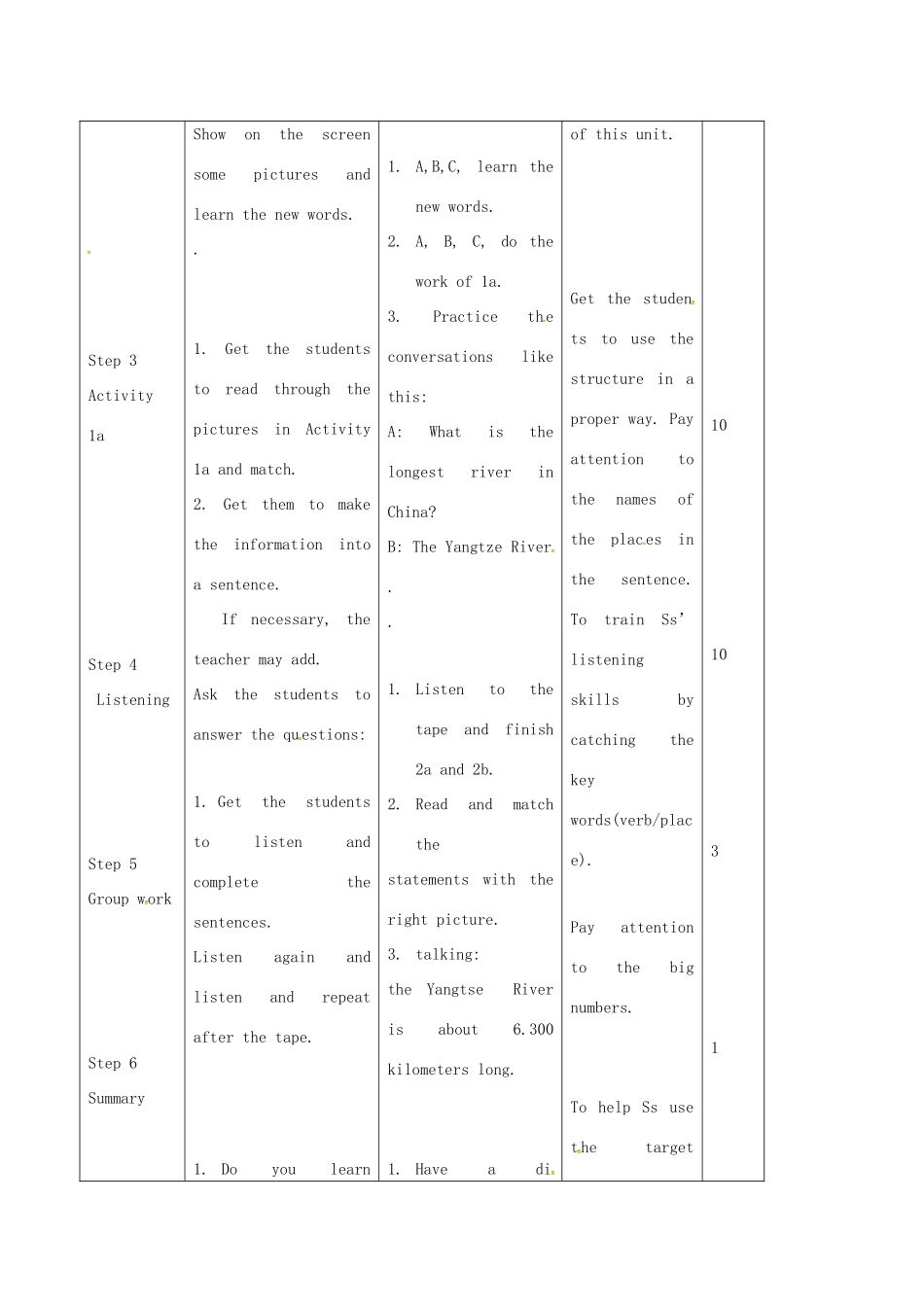 吉林省双辽市八年级英语下册 Unit 7 What’s the highest mountain in the world Section A（1a-2d）教案 （新版）人教新目标版-（新版）人教新目标版初中八年级下册英语教案_第2页