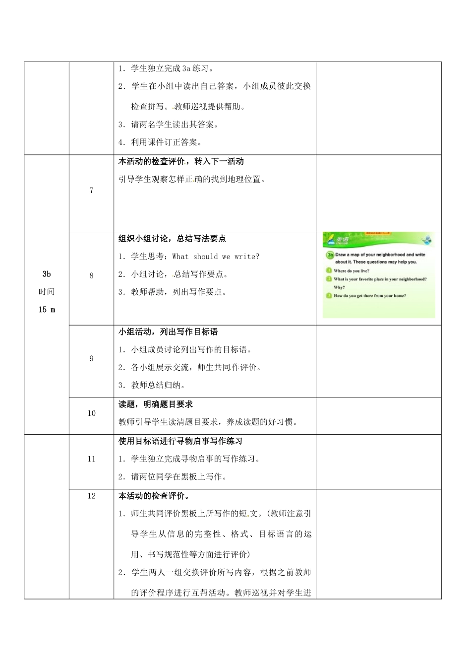 七年级英语下册 Unit 8 Is there a post office near here（第5课时）教学设计 （新版）人教新目标版-（新版）人教新目标版初中七年级下册英语教案_第3页