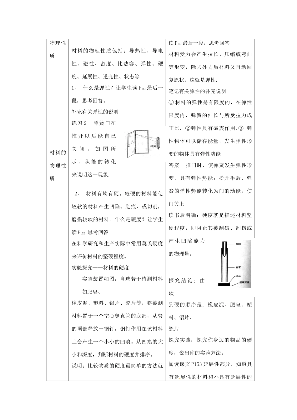 九年级物理 《19.1 我们周围的材料》教学设计 沪科版_第2页