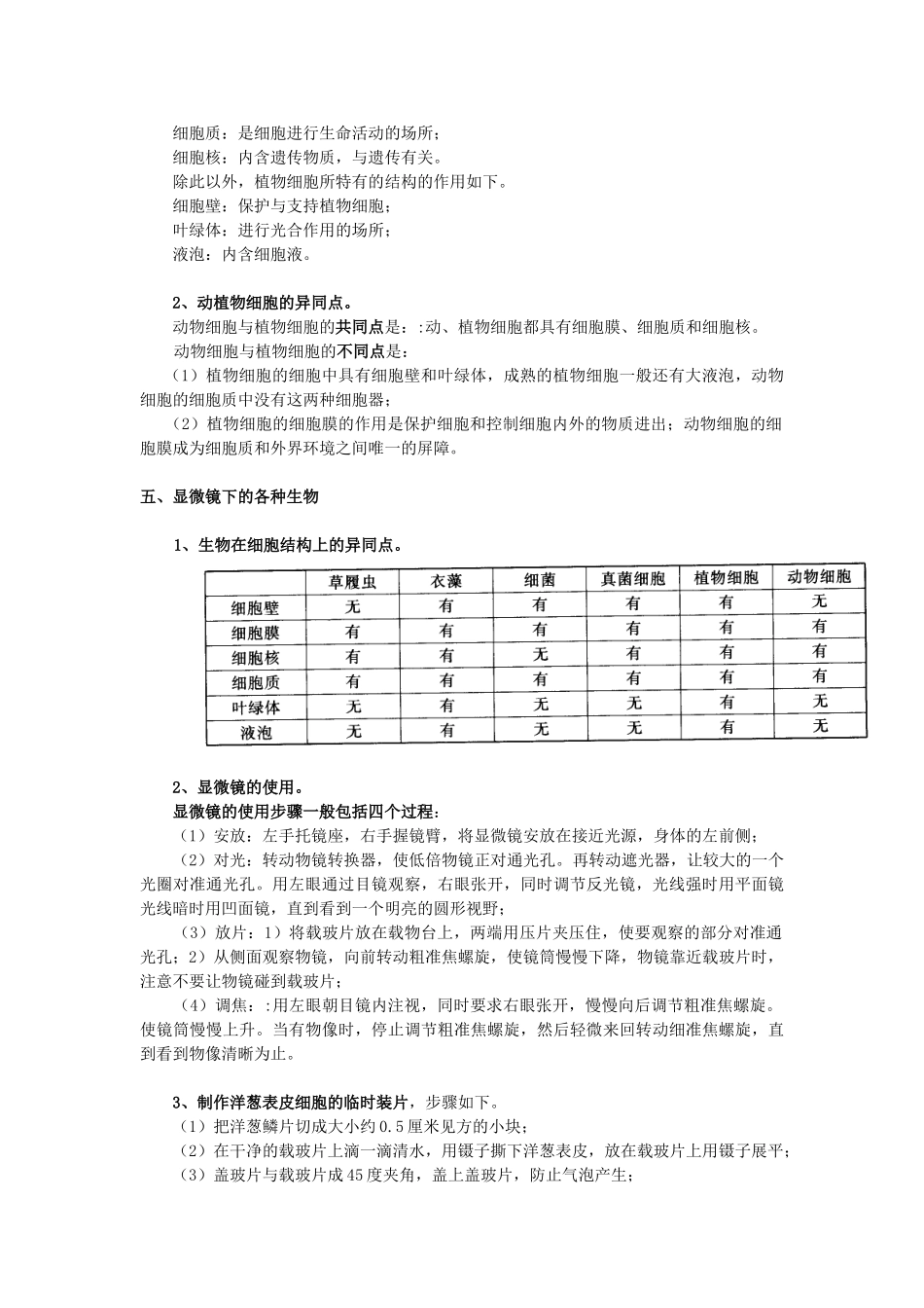 七年级科学上册：第2章观察生物教案（浙教版）_第3页