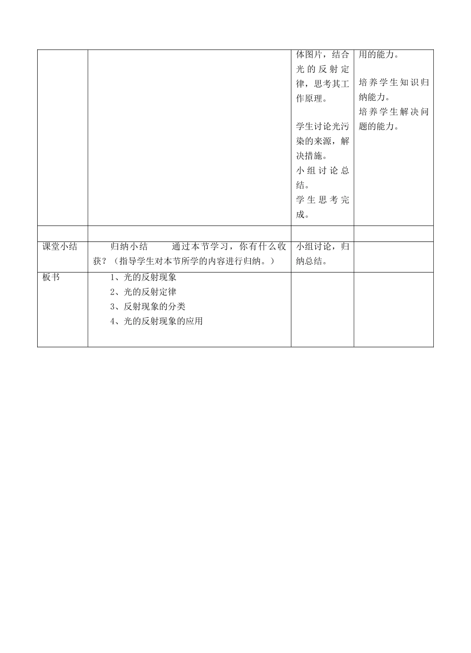 八年级物理上册 3.2 探究光的反射规律教学设计 （新版）粤教沪版-（新版）粤教沪版初中八年级上册物理教案_第3页