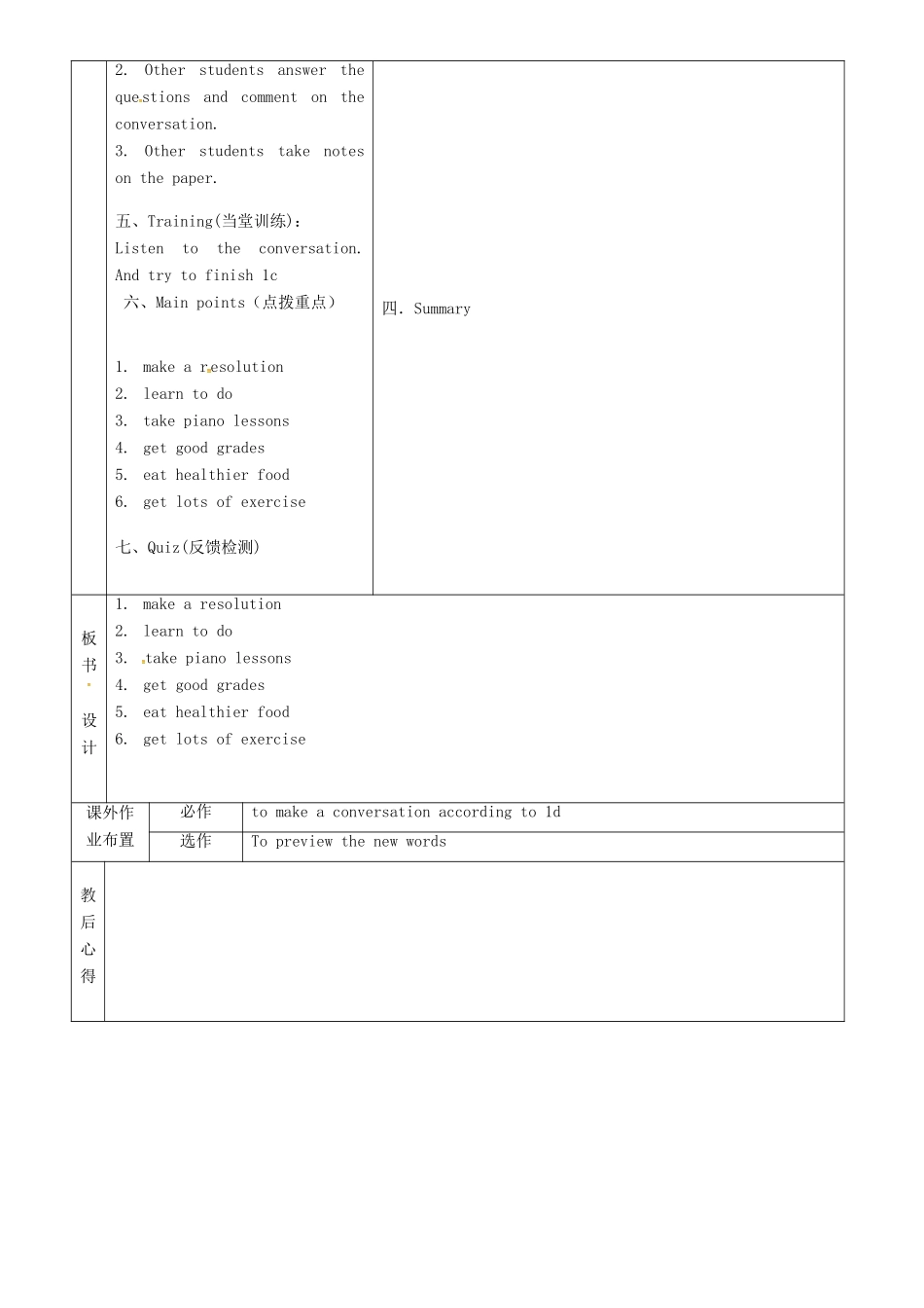 七年级英语下册 Unit 2 I’m going to study computer science教案4 鲁教版五四制-鲁教版五四制初中七年级下册英语教案_第2页