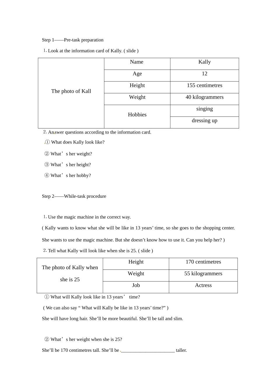 七年级英语上册 Module 1 Unit 1 What will I be教案 沈阳牛津版_第2页
