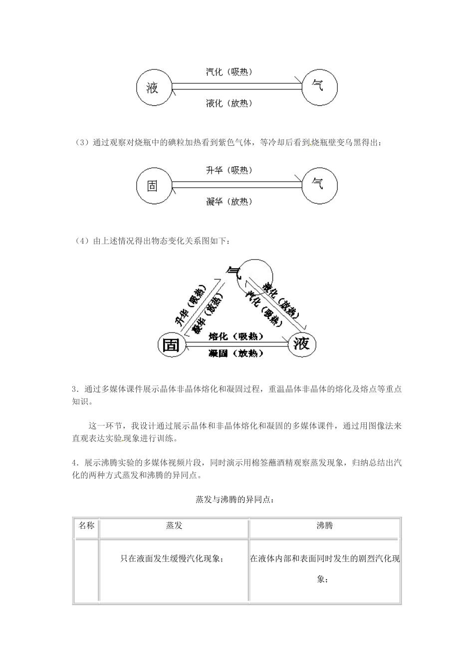 云南省建水县建民中学八年级物理上册《第三章 物态变化》复习教案 （新版）新人教版_第3页