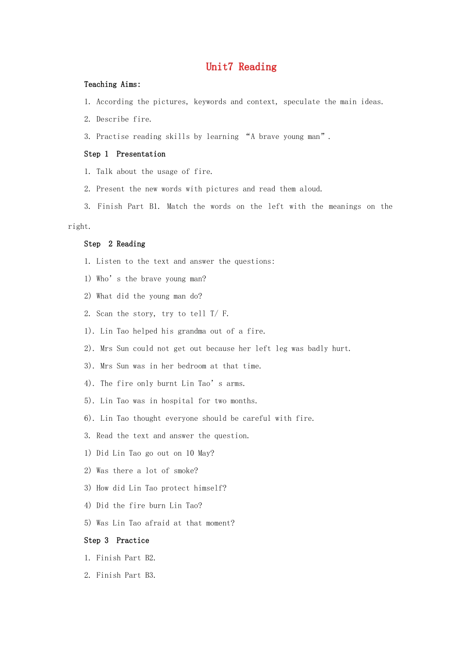 七年级英语下册 Unit 7 Abilities Reading教案 （新版）牛津版-（新版）牛津版初中七年级下册英语教案_第1页