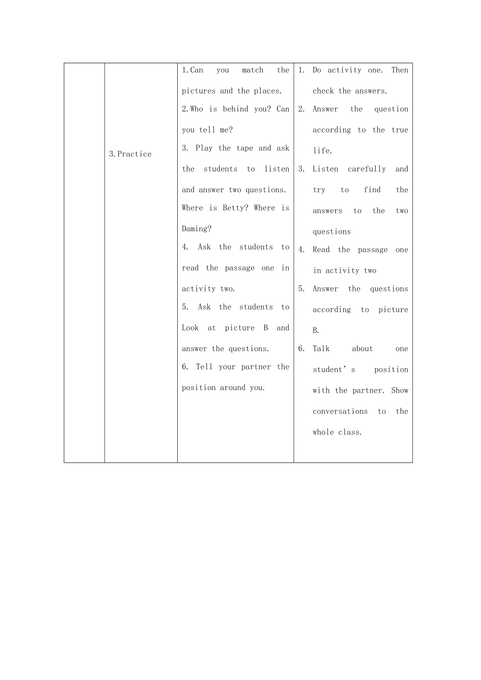七年级英语上册 Module3 Unit2教学设计 外研版_第3页