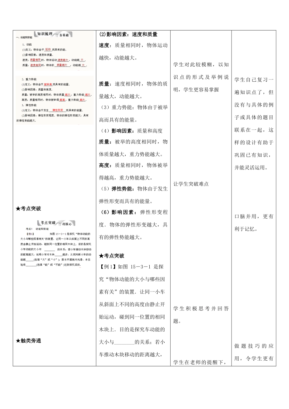 中考物理 功和机械能复习教案2-人教版初中九年级全册物理教案_第2页