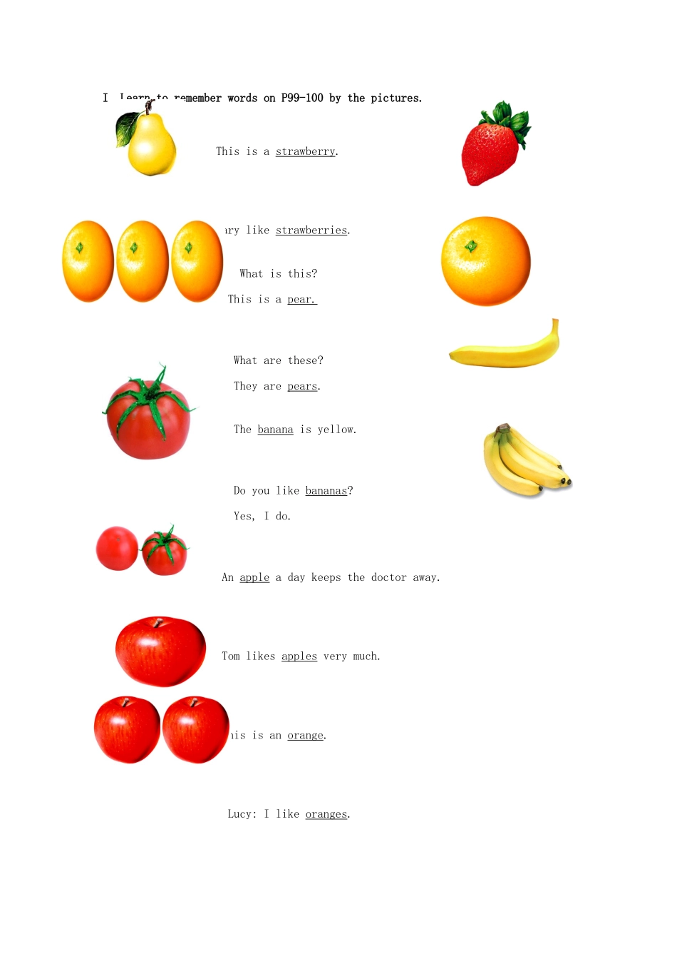 七年级英语上册 Unit 6 Do you like bananas？Period（1）教案 （新版）人教新目标版_第2页