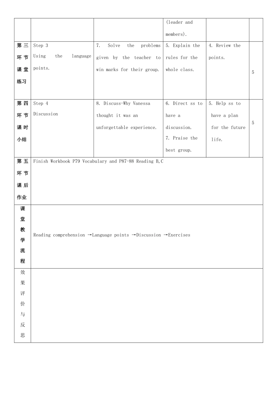 九年级英语下册 Module 3 Sport and health Unit 5 Sport教案3 牛津深圳版-牛津深圳版初中九年级下册英语教案_第3页