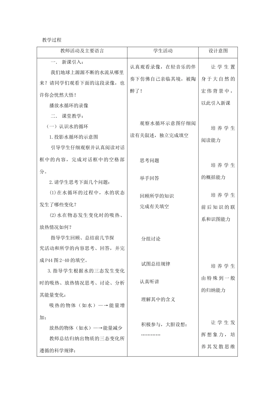 八年级物理上册 4.5《水循环与水资源》教案 （新版）粤教沪版-（新版）粤教沪版初中八年级上册物理教案_第2页