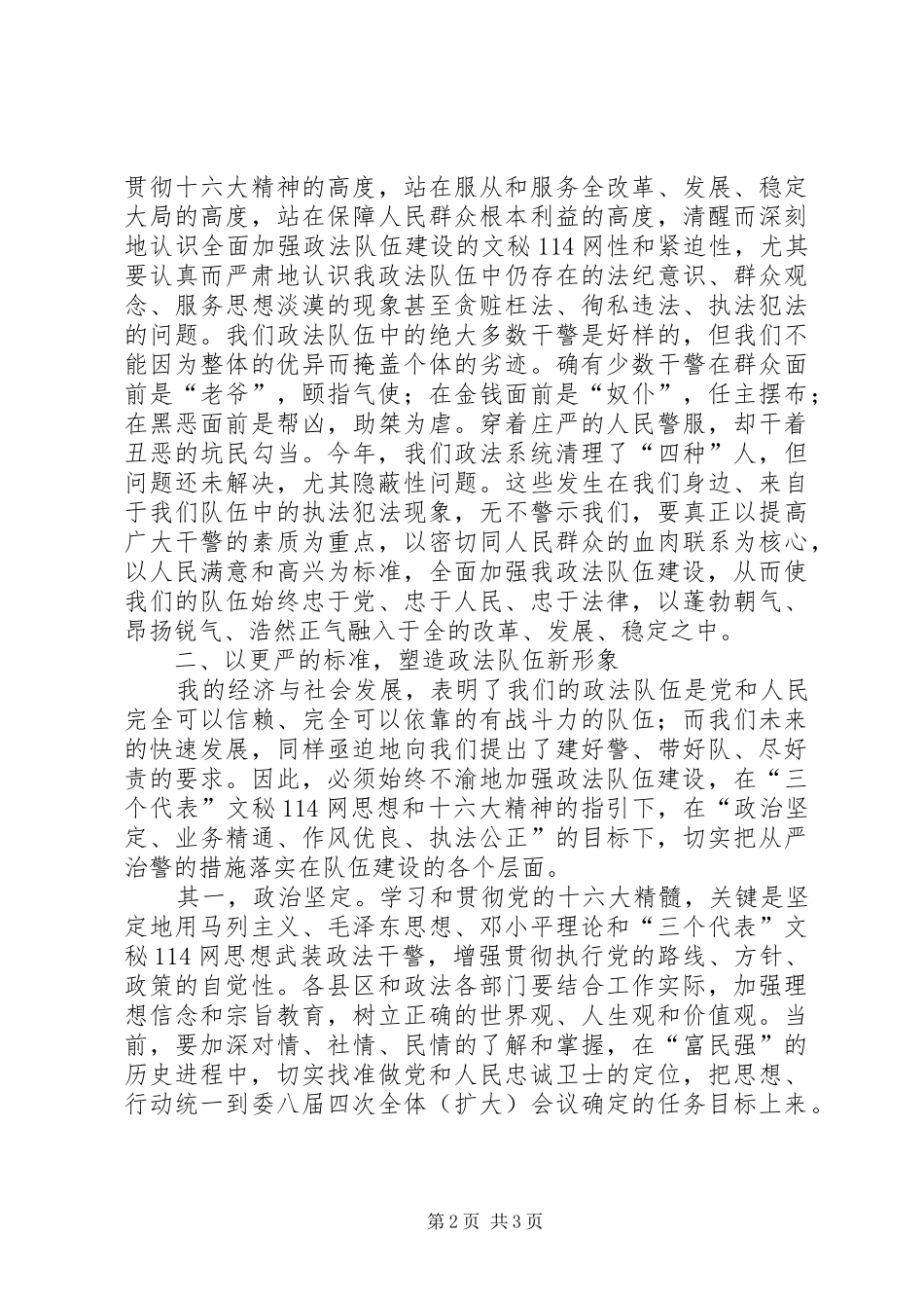 在政法工作会议上的讲话发言_第2页