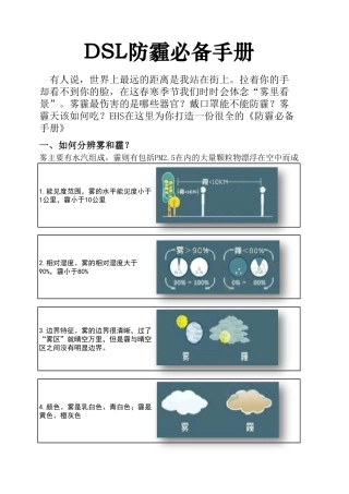 雾霾预防宣传墙报