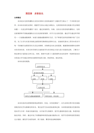 八年级物理 第四章光教学参考资料 沪科版