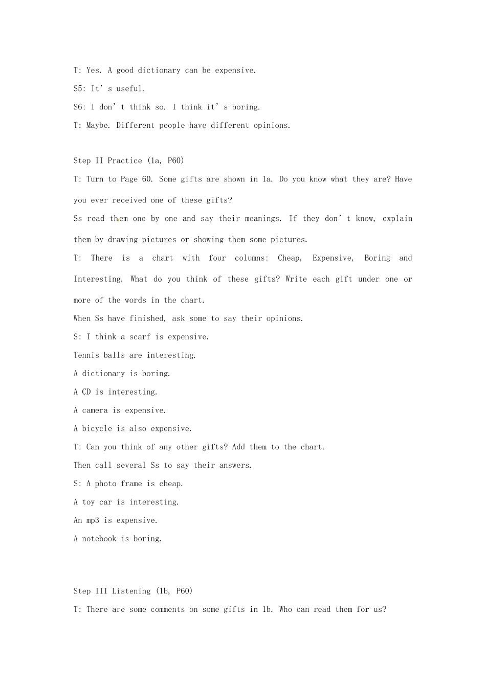 安徽省滁州二中八年级英语上册 Unit 8 Period 1 Function教案 人教新目标版_第2页