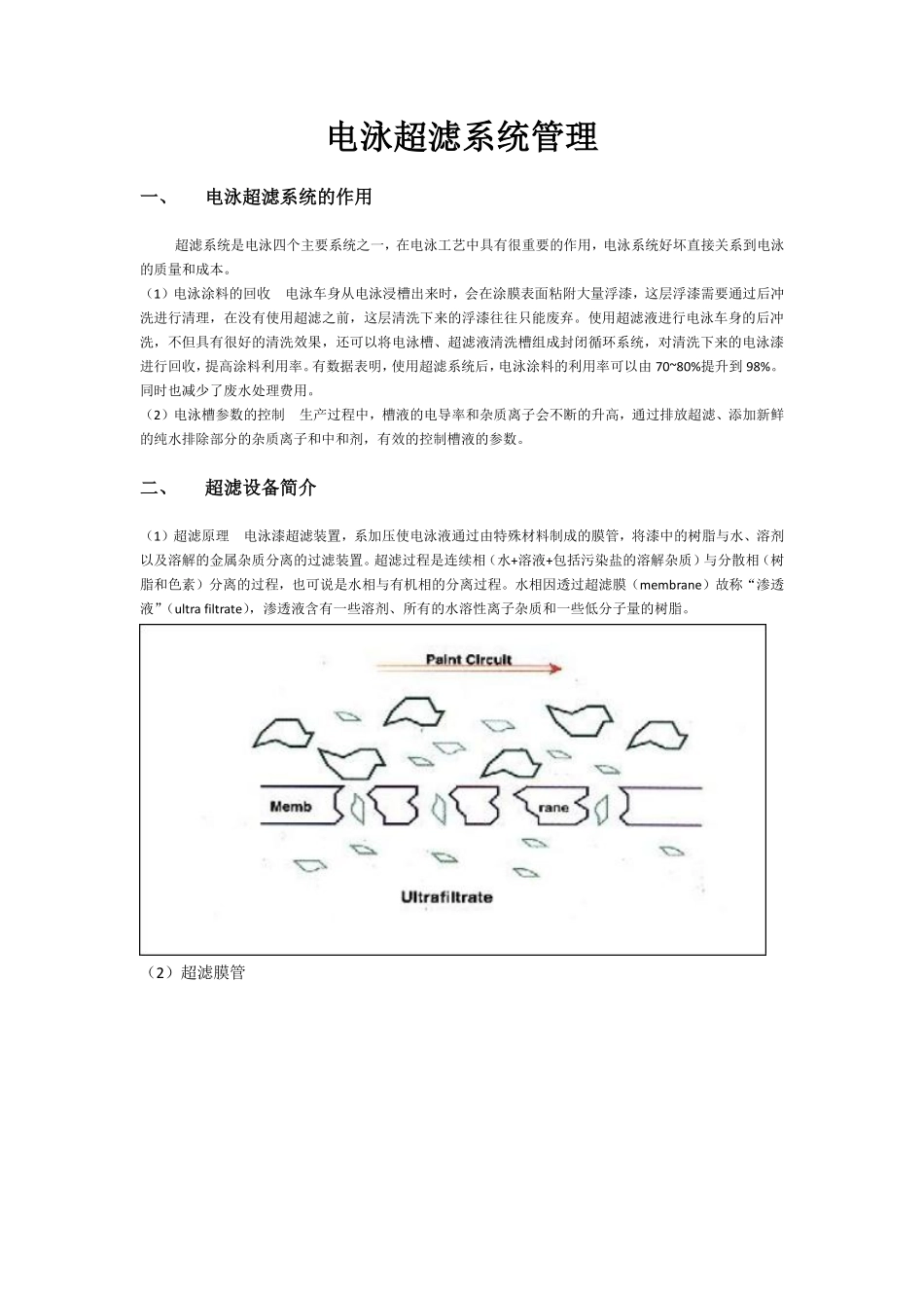 阴极电泳超滤系统介绍_第1页