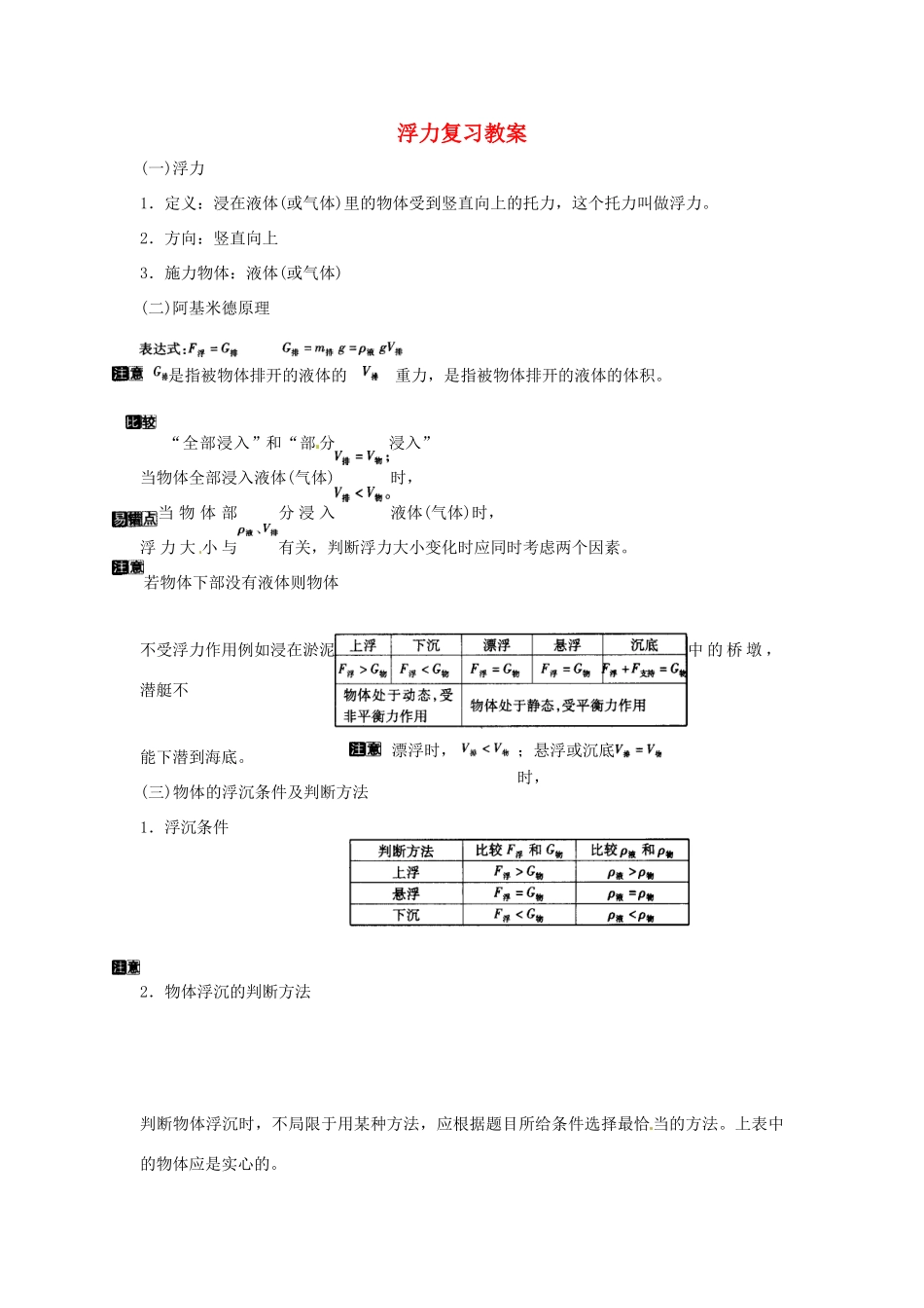 八年级物理下册 10.2《认识浮力》教案 教科版_第1页