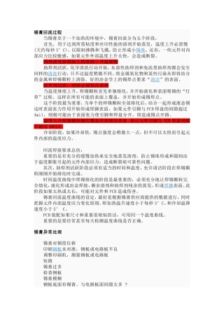 锡膏回流过程