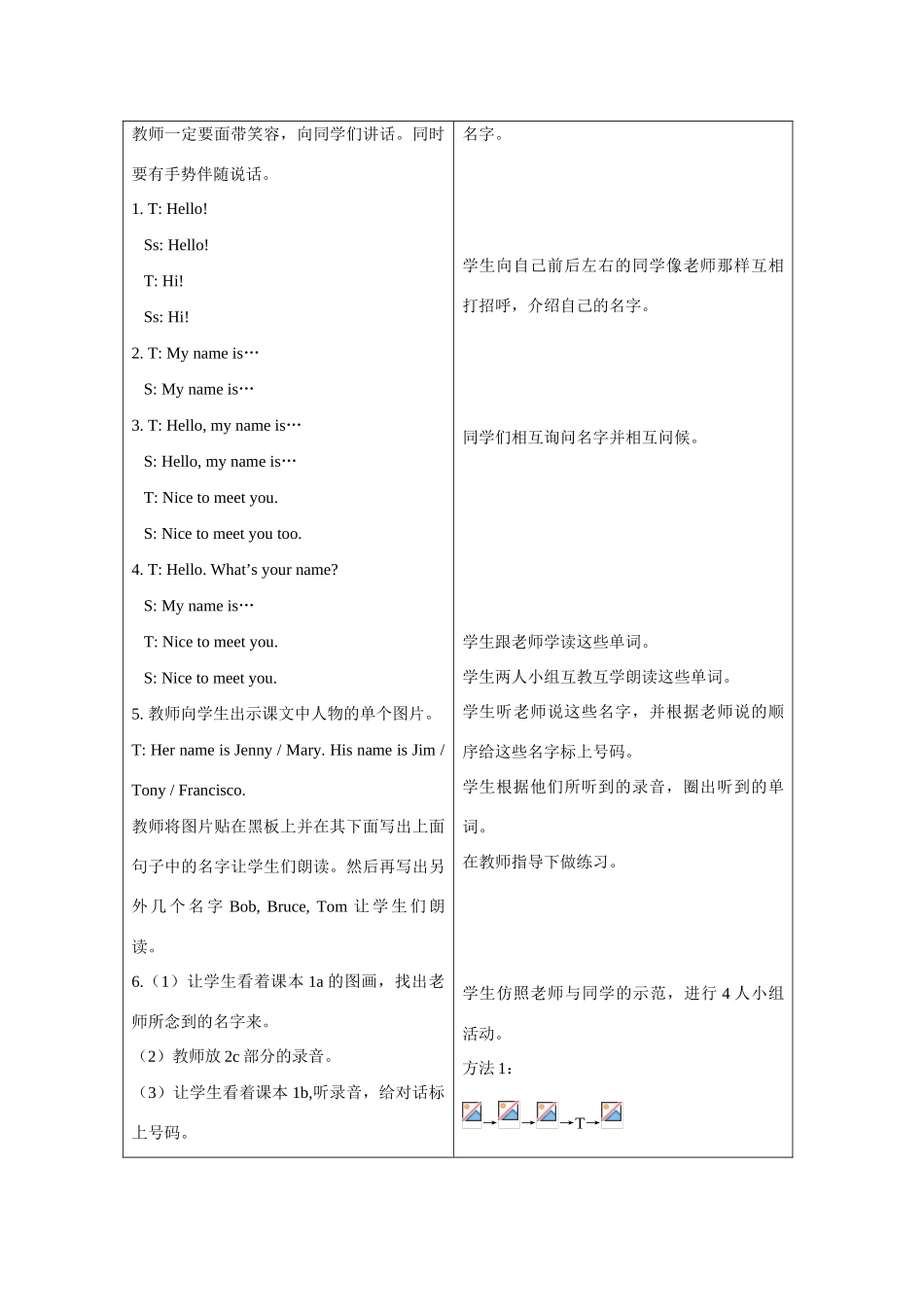 七年级英语unit 1教学设计人教版新目标_第3页