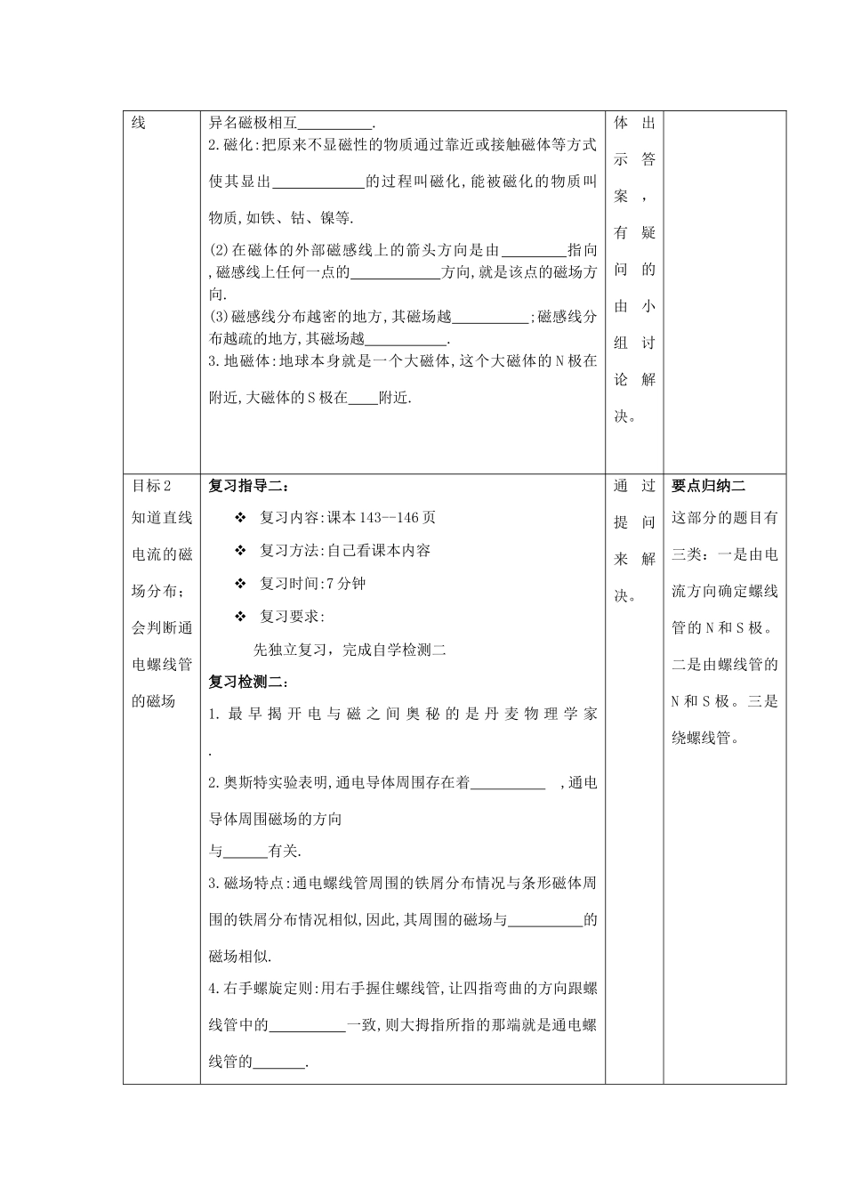 九年级物理全册 第十七章 从指南针到列车复习教案 （新版）沪科版-（新版）沪科版初中九年级全册物理教案_第3页