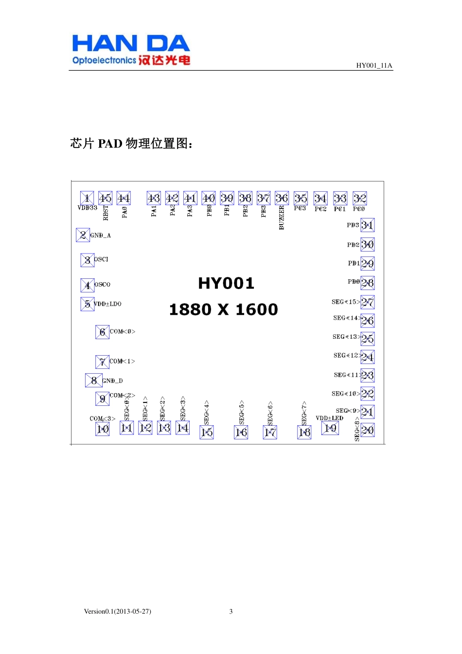 钟控收音机模组 LED钟控收音机模组说明书 HANDA-HY001_11A_第3页