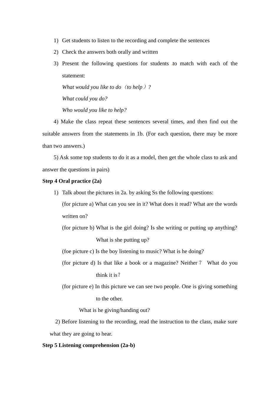 八年级英语下册：Unit 7 I’ll help clean up the city parks（教案7）鲁教版_第3页