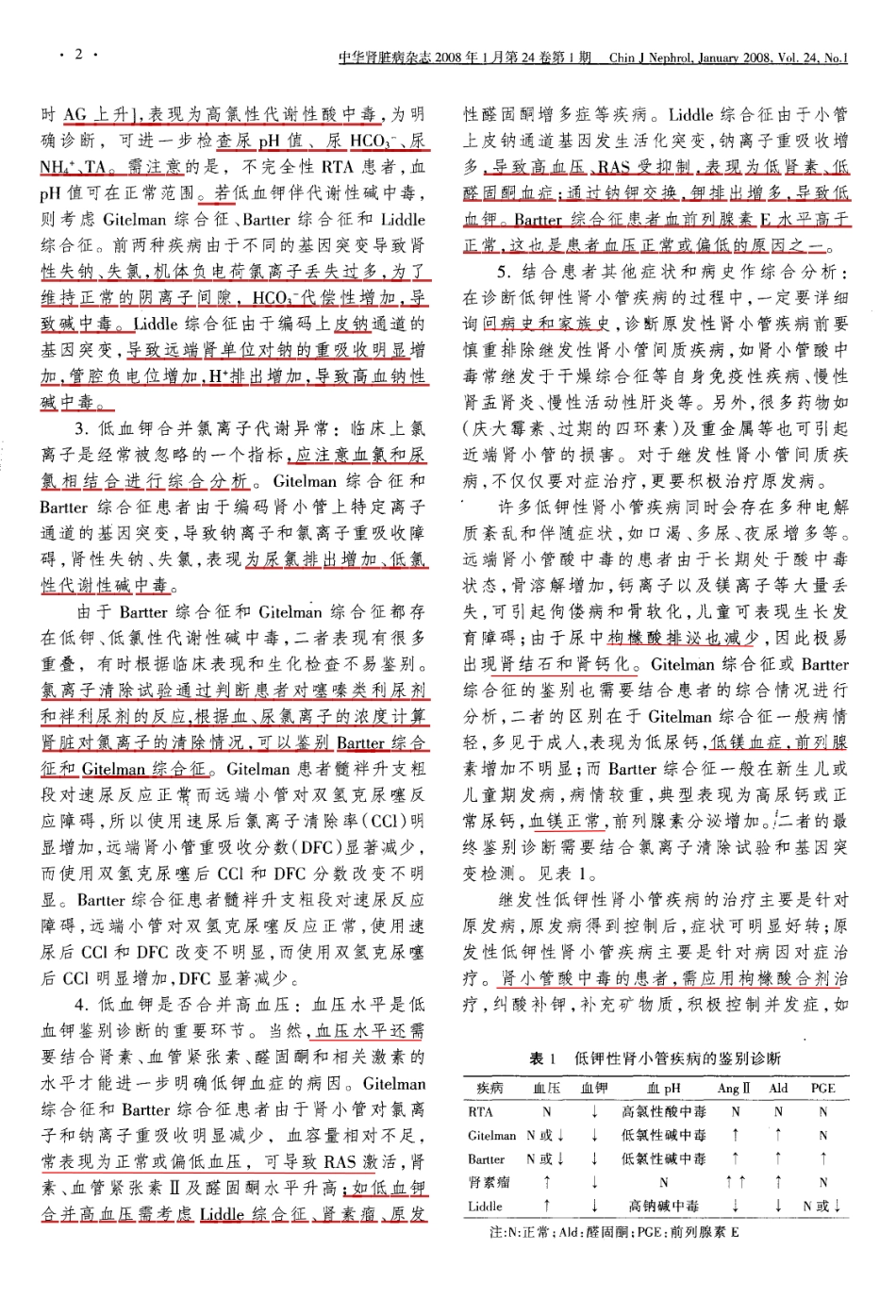 重视低钾性肾小管疾病的诊治_第2页